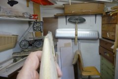 Trim rear end of fuselage
