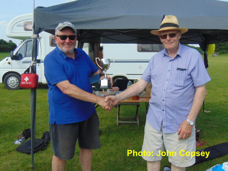 Steve handed trophy by John Copsey